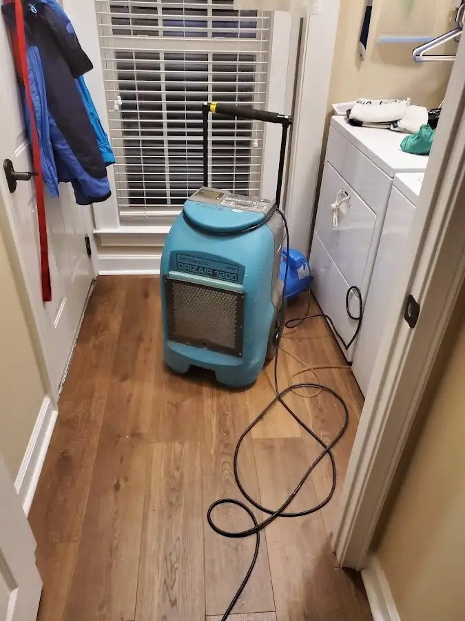 Commercial dehumidifier deployed for Flood Damage Cleanup in Norfolk