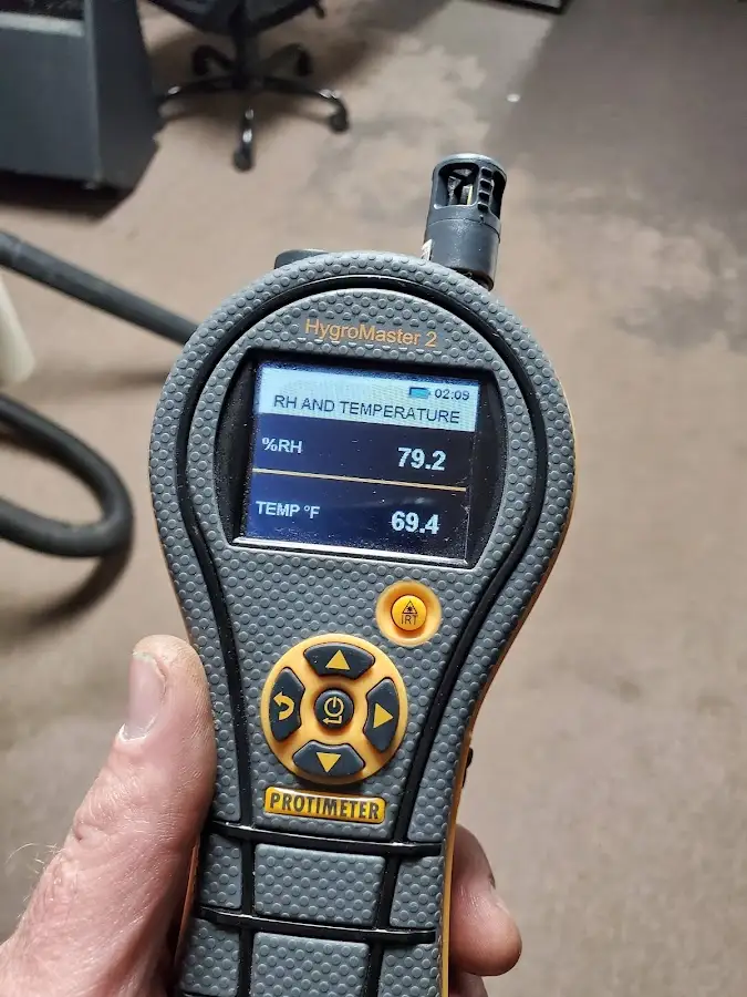 Moisture meter humidity assessment for Fire & Smoke Damage Restoration in Norfolk